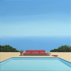 Pinks, acrylic on canvas, 60X60 cm - landscape painting