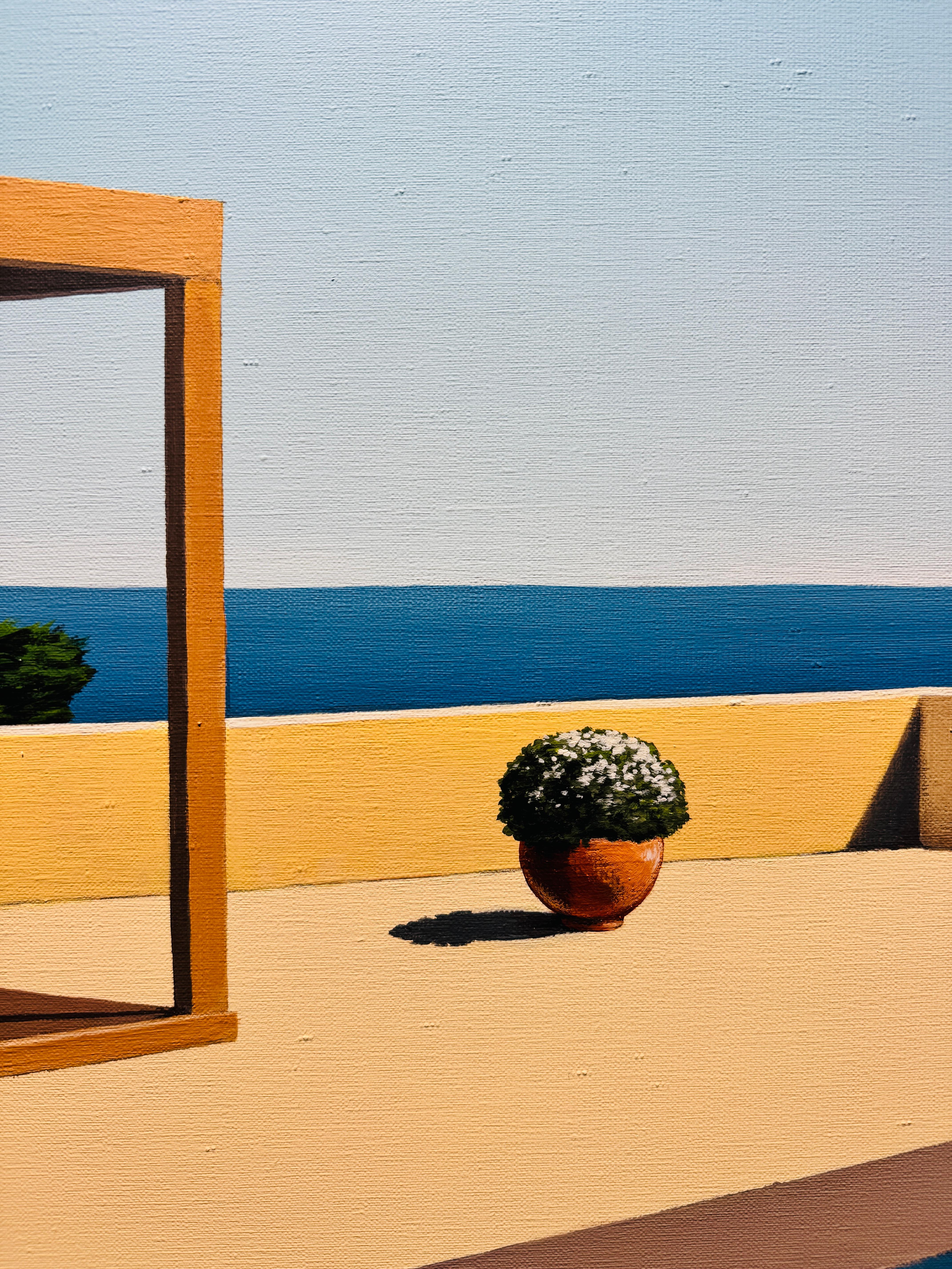 Thyme - landscape painting - Contemporary Painting by Magdalena Laskowska