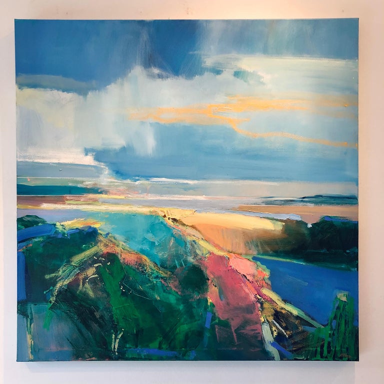 Magdalena Morey Across the Water 2 abstract seascape mixed media