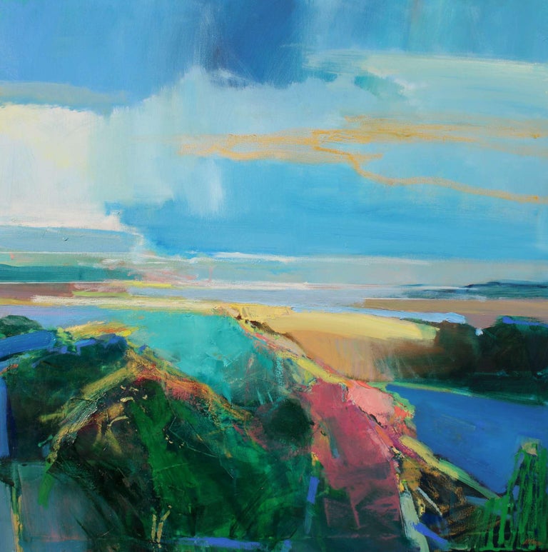 Magdalena Morey Across the Water 2 abstract seascape mixed media