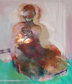 Continuity 2 -original abstract expressionist figurative painting- modern art