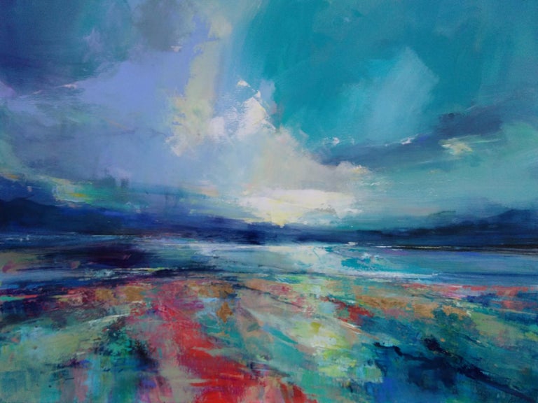Magdalena Morey - Drawn to the Light - abstract landscape painting Contemporary Art- 21st ...