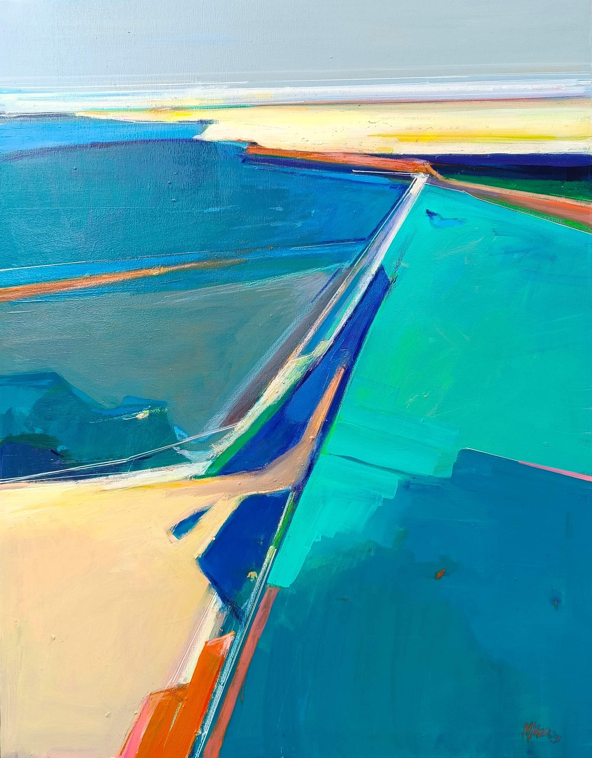 Entre Las Mareas - original abstract landscape painting - Contemporary  art
