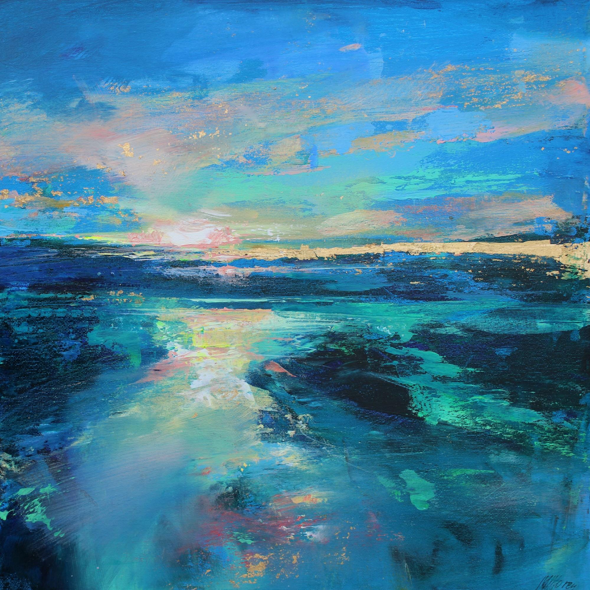 Magdalena Morey Landscape Painting - Horizon Song I Abstract Landscape painting Contemporary Art 21st Century