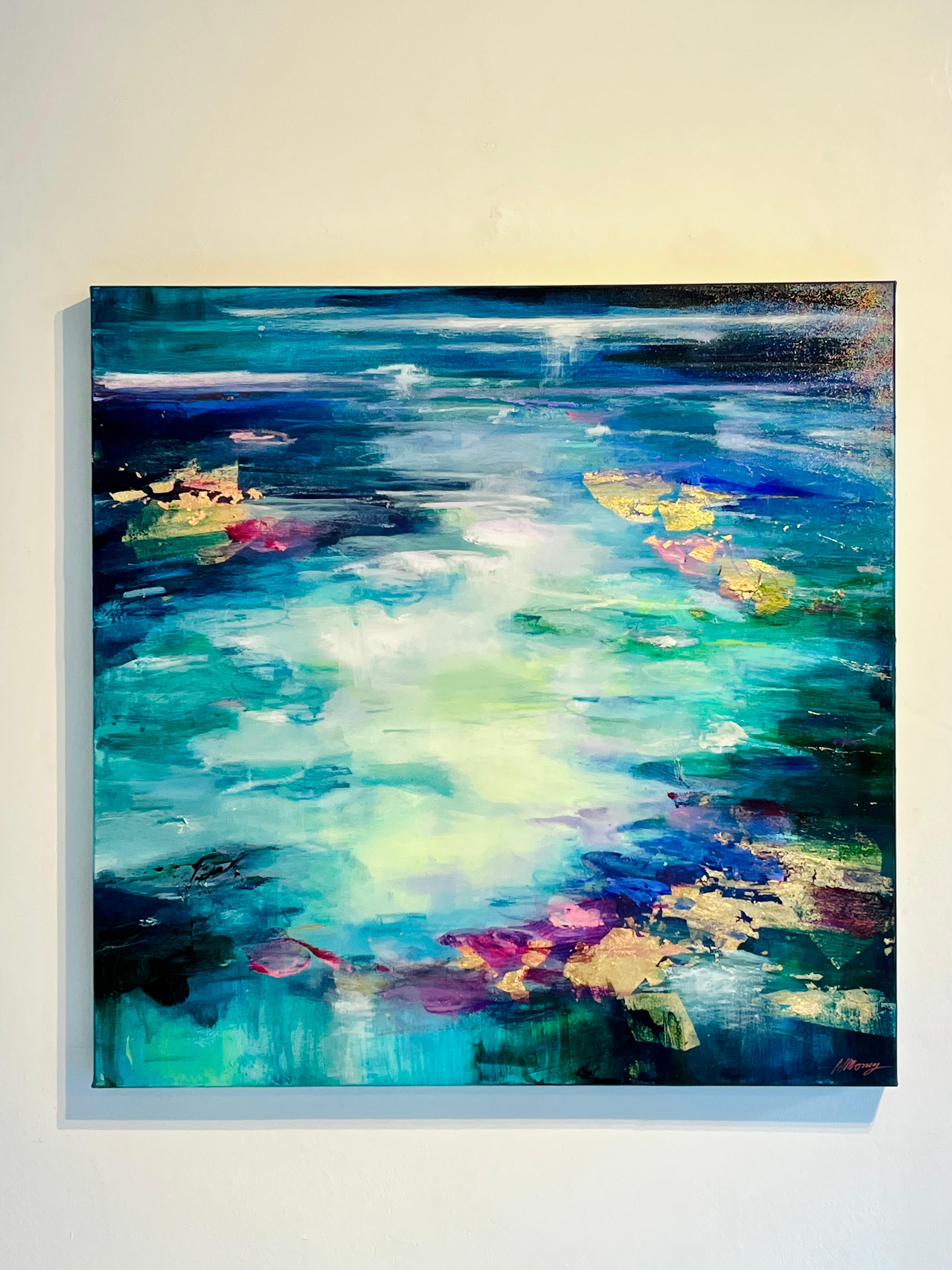 Immersion 2-original abstrakte florale Landschaftsmalerei-moderne Contemporary Art – Painting von Magdalena Morey