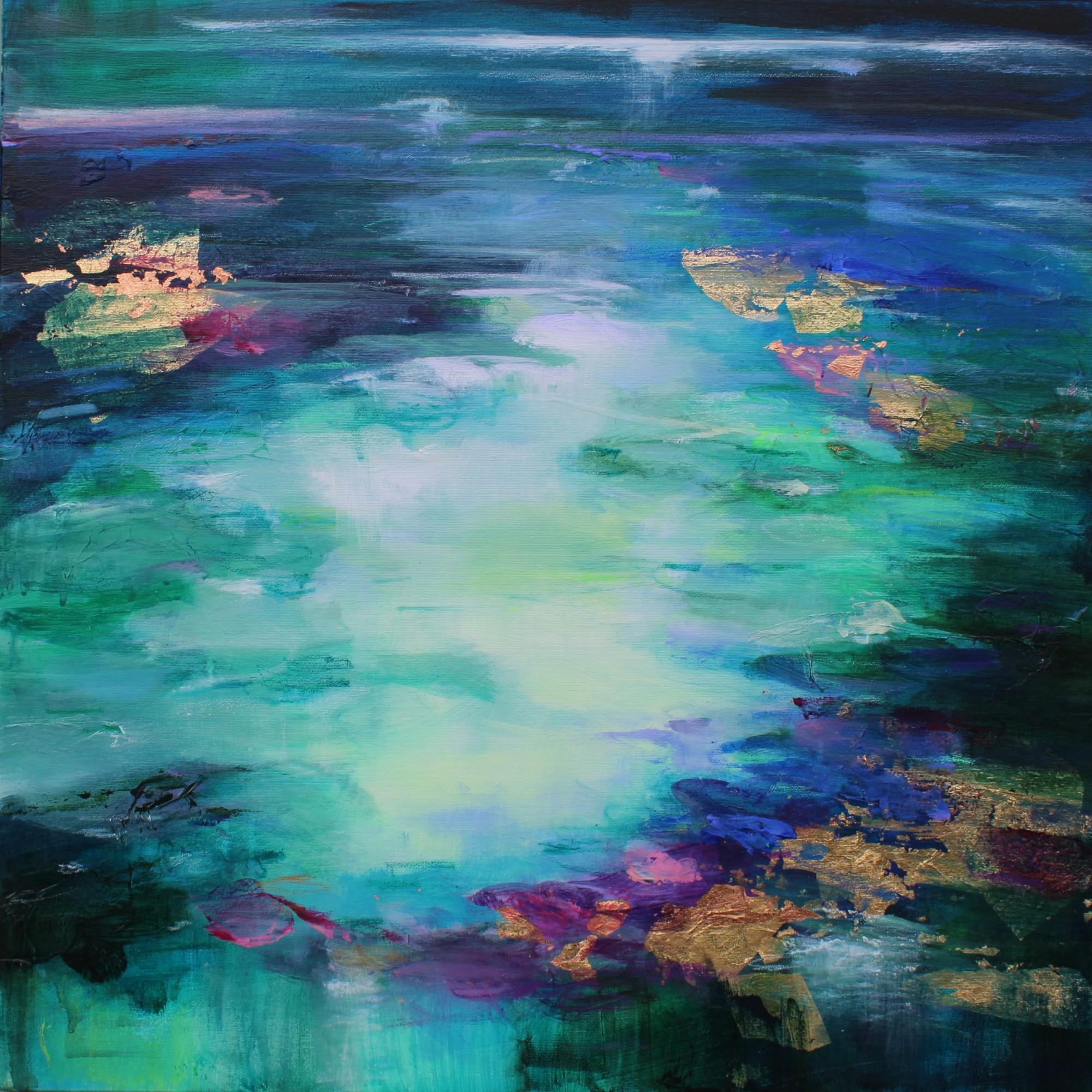 Immersion 2-original abstrakte florale Landschaftsmalerei-moderne Contemporary Art