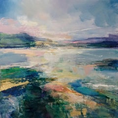 In the Distance Abstract  Landscape painting Contemporary Art 21st century