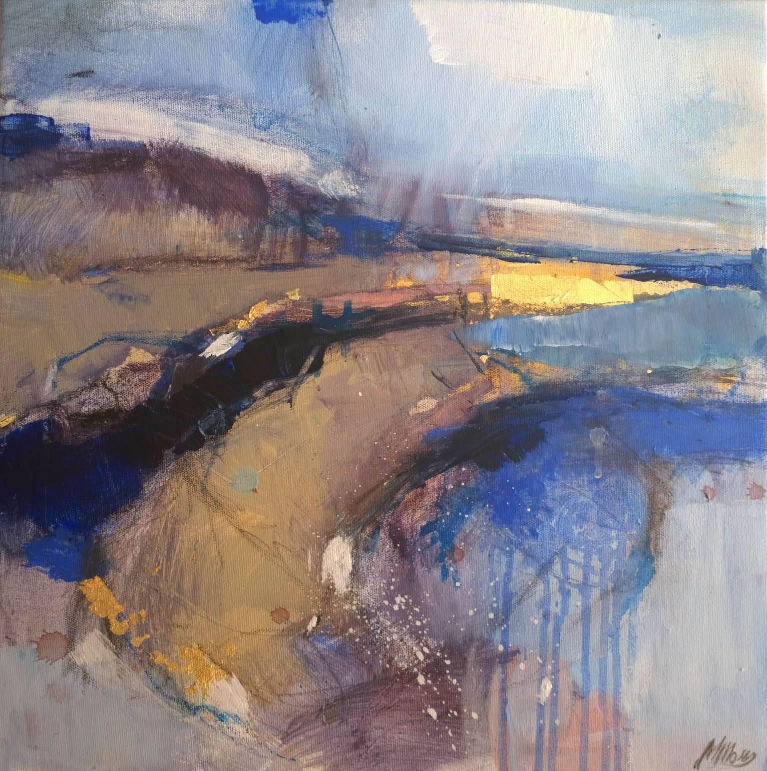 Magdalena Morey Abstract Painting - Interlude 3, Abstract Art, Contemporary Abstract Landscape Painting, Bright Art