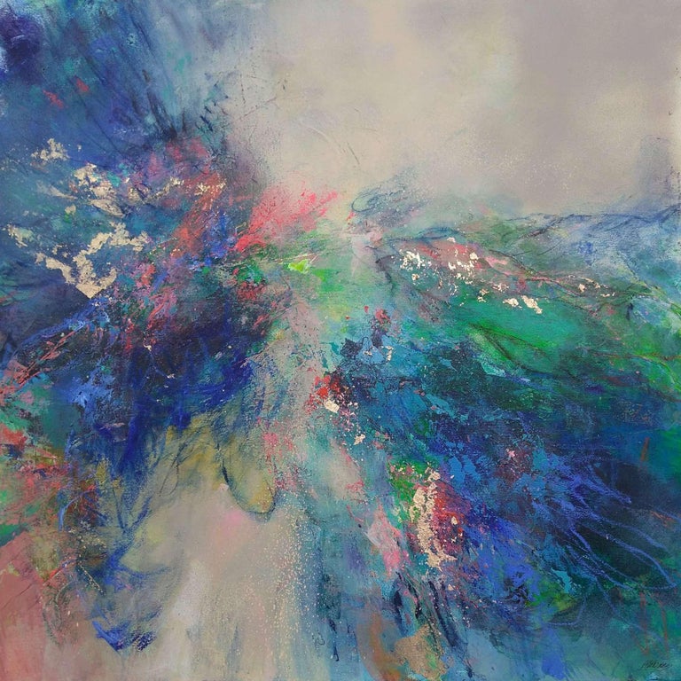 Magdalena Morey - Into the Shapes 3 abstract landscape painting Contemporary Art-21st Century ...