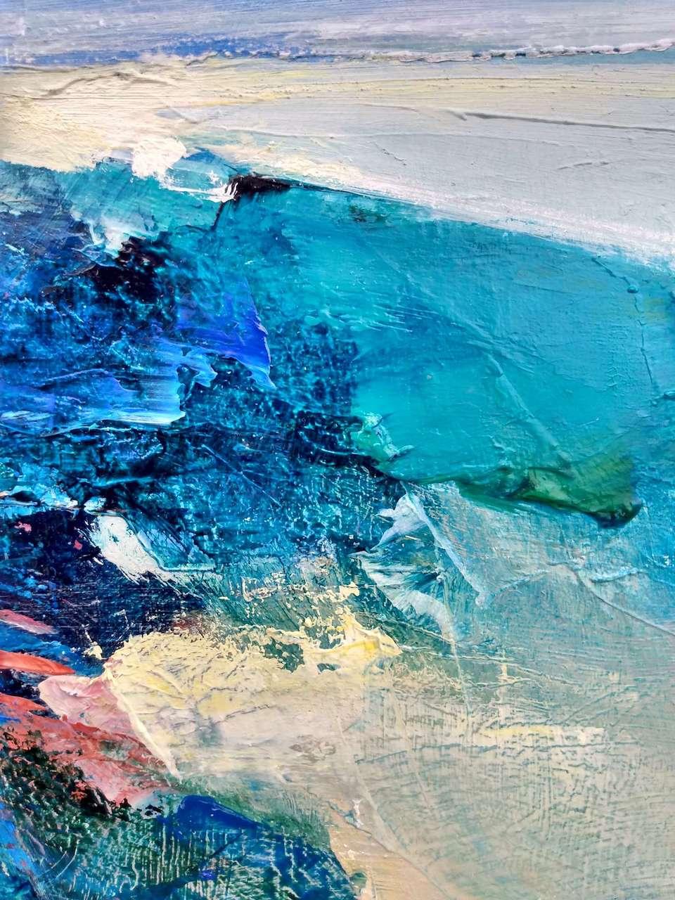 Magdalena Morey, Ocean Light 1, peinture originale de paysage marin, peinture abstraite en vente 2