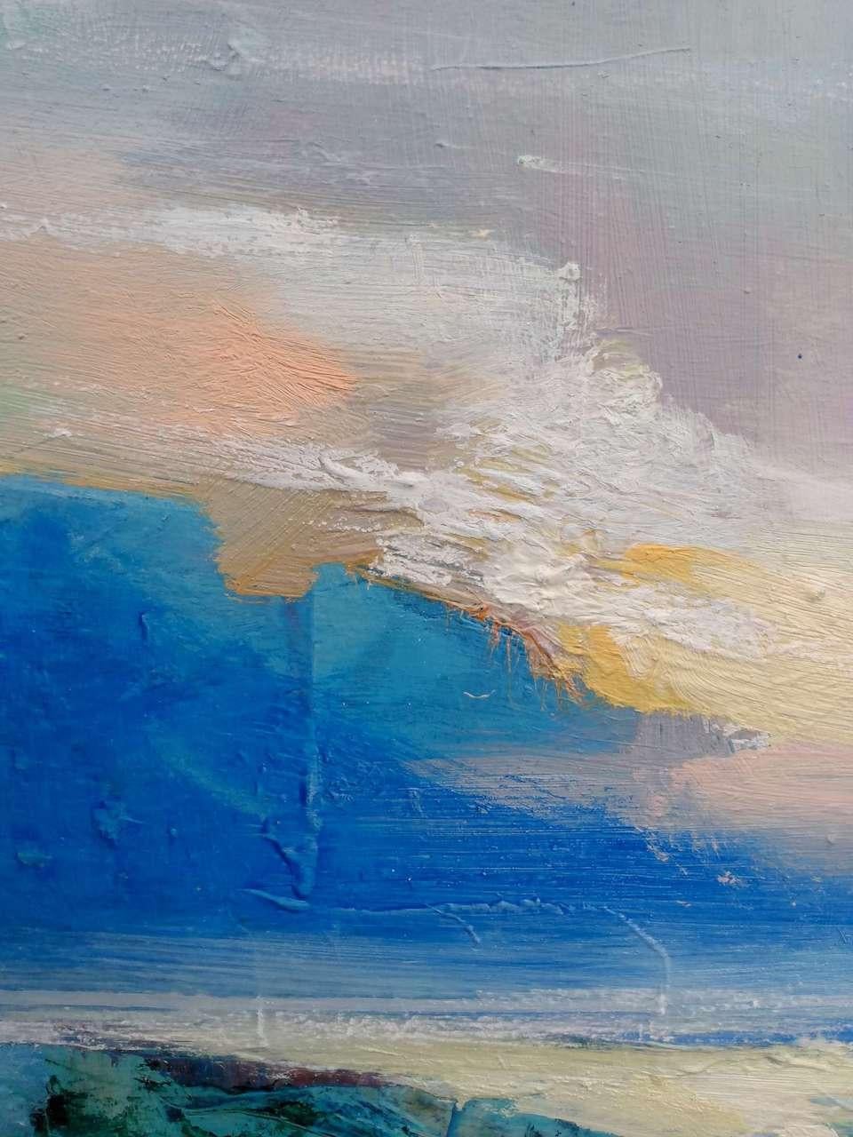 Magdalena Morey, Ocean Light 1, Original Seascape Painting, Abstract Painting For Sale 3