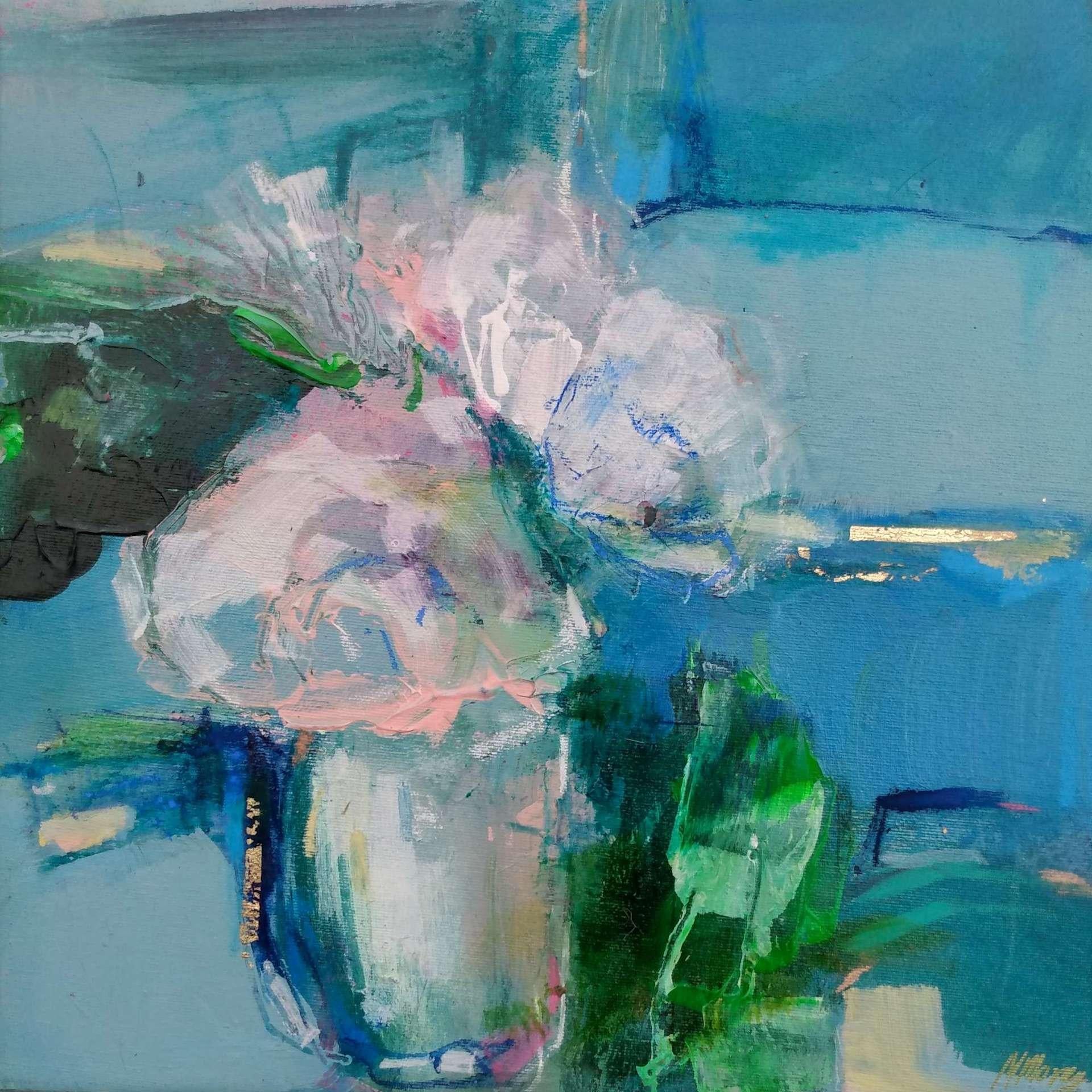 Magdalena Morey
Spring Blooms 1
Contemporary Still Life Painting
Mixed Media on Canvas
Canvas Size: H 30cm x W 30cm x D 3.5cm
Sold Unframed
(Please note that in situ images are purely an indication of how a piece may look.)

Spring Blooms 1 is an