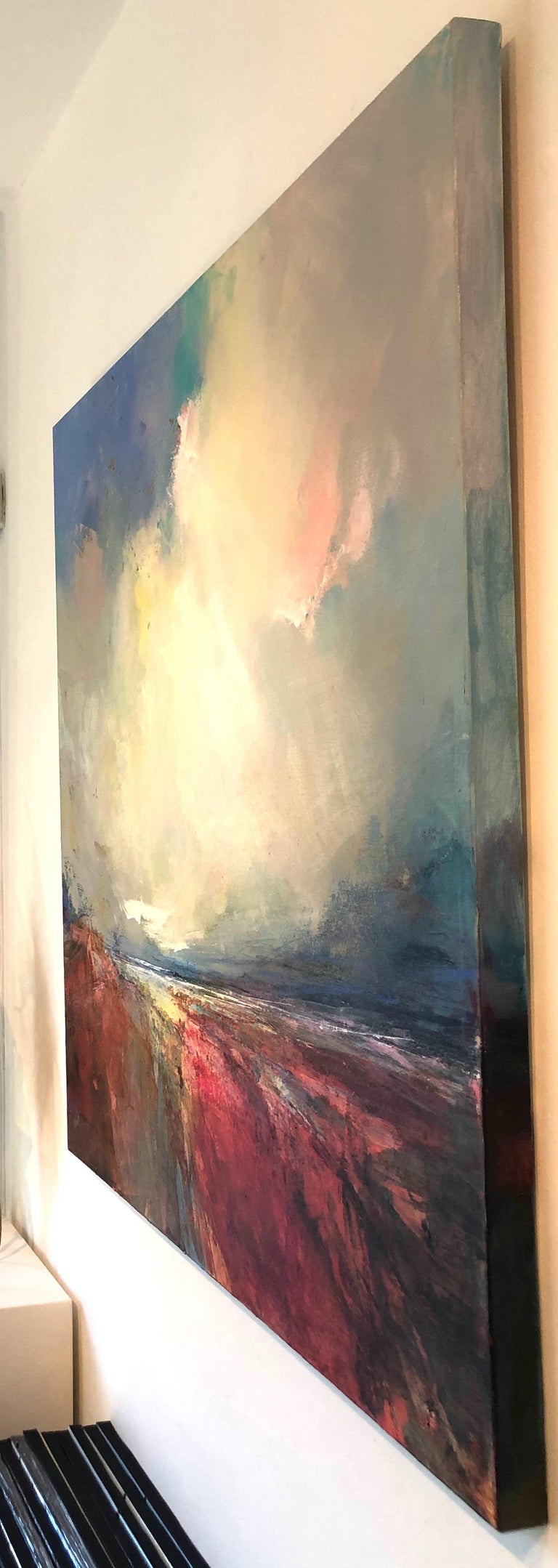 Magdalena Morey Morning Peaks Abstract Floral Landscape Painting