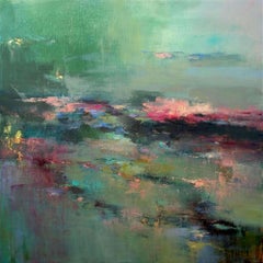 Reflexion abstrakte florale Landschaftsmalerei Zeitgenössische Kunst Kunst des 21. Jahrhunderts
