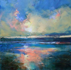 Nebbia marina I Astratto  Pittura di paesaggio Arte contemporanea 21° secolo