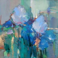 Spring Blooms 3, Contemporary Still Life Painting, Abstract Floral Art