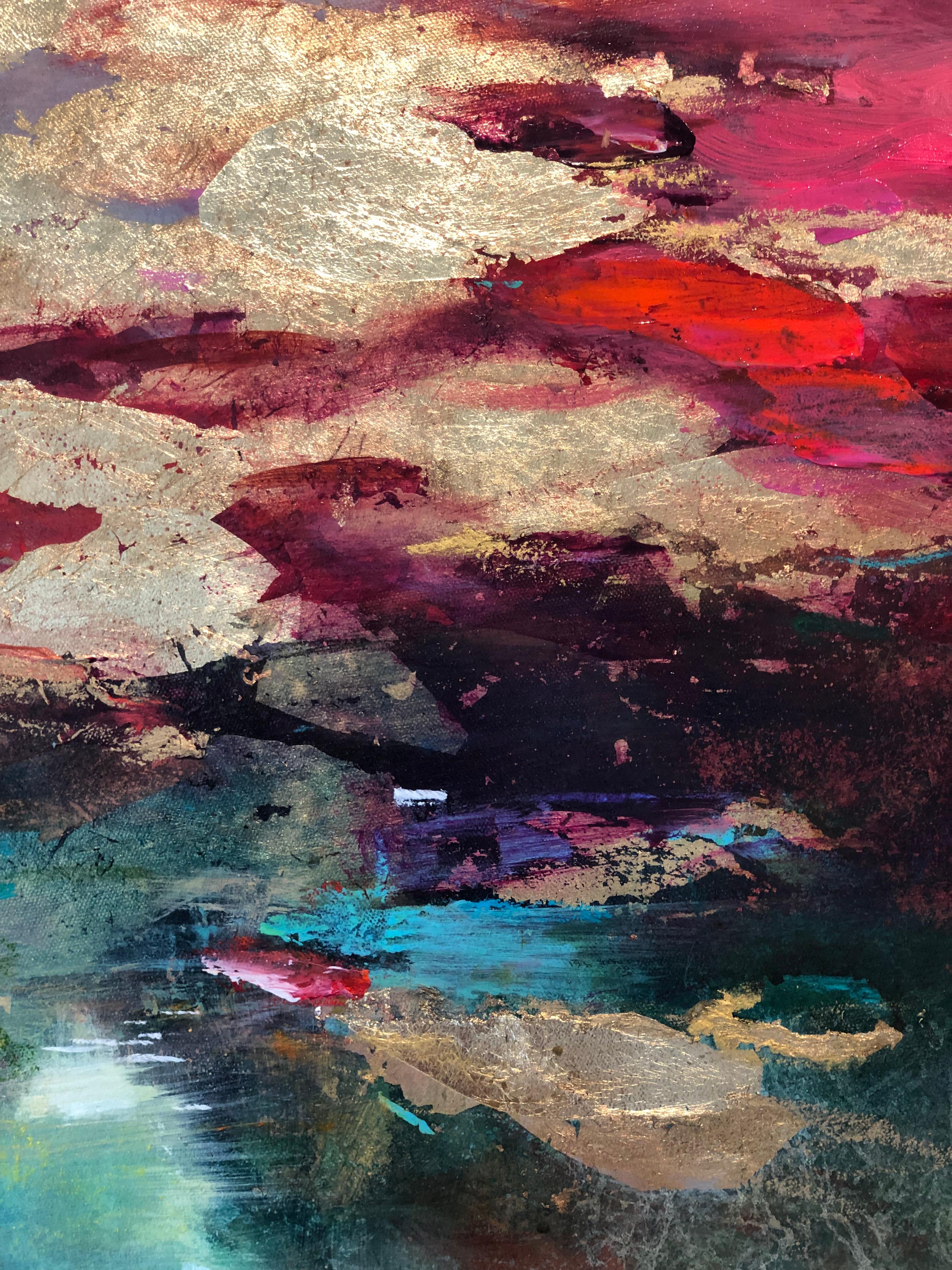 Surface Light-original abstract floral landscape painting- modern Artwork  For Sale 1
