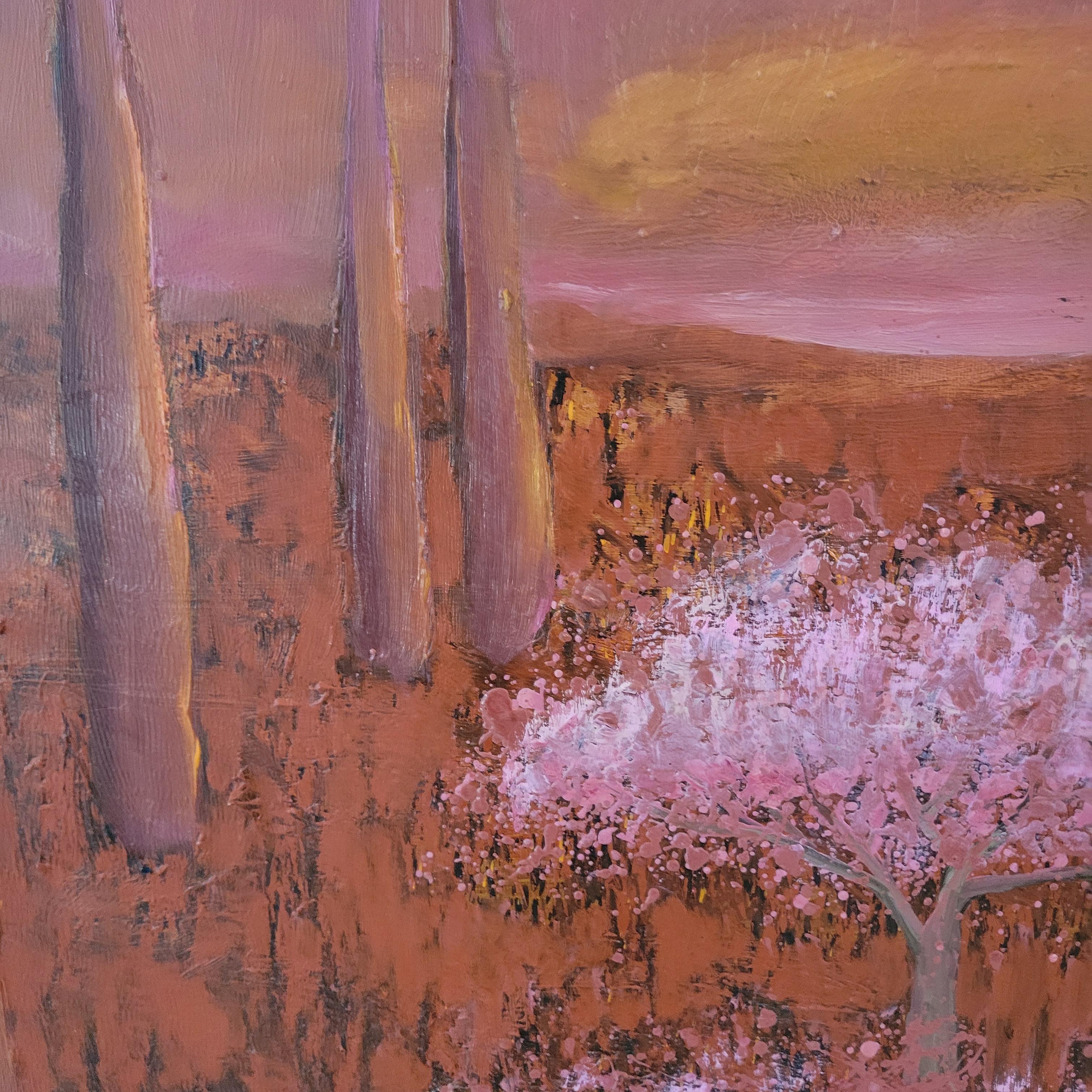 Giardini d'infanzia X-XXI secolo, Dipinti a olio figurativi, Colorati, Paesaggio in vendita 5
