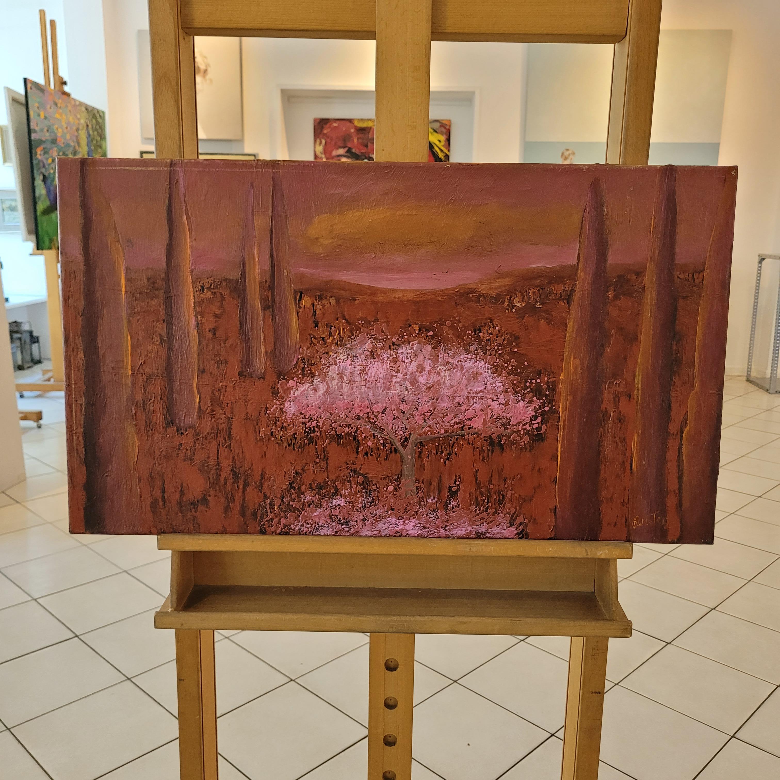 Giardini d'infanzia X-XXI secolo, Dipinti a olio figurativi, Colorati, Paesaggio in vendita 1