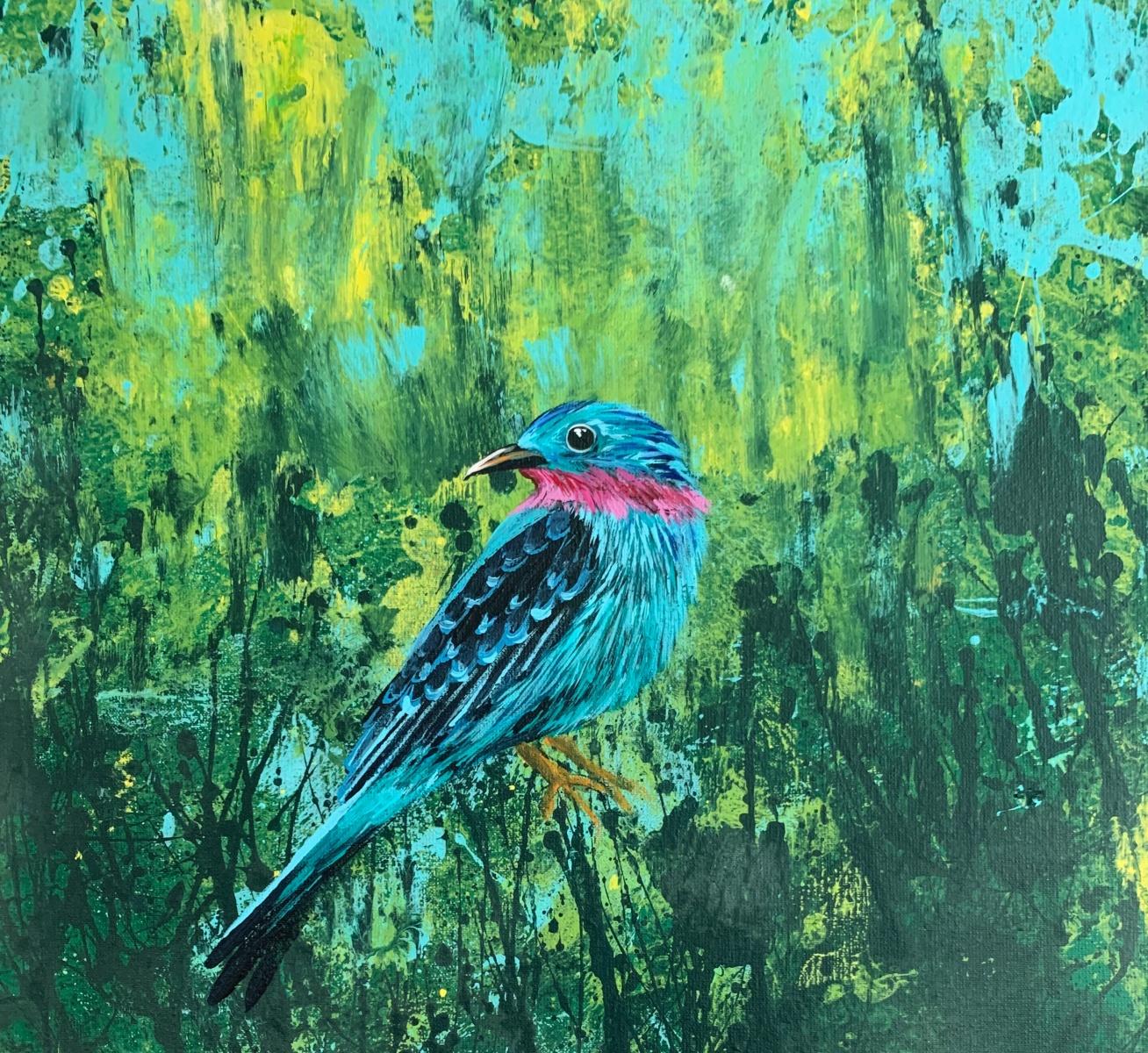 peinture acrylique oiseaux