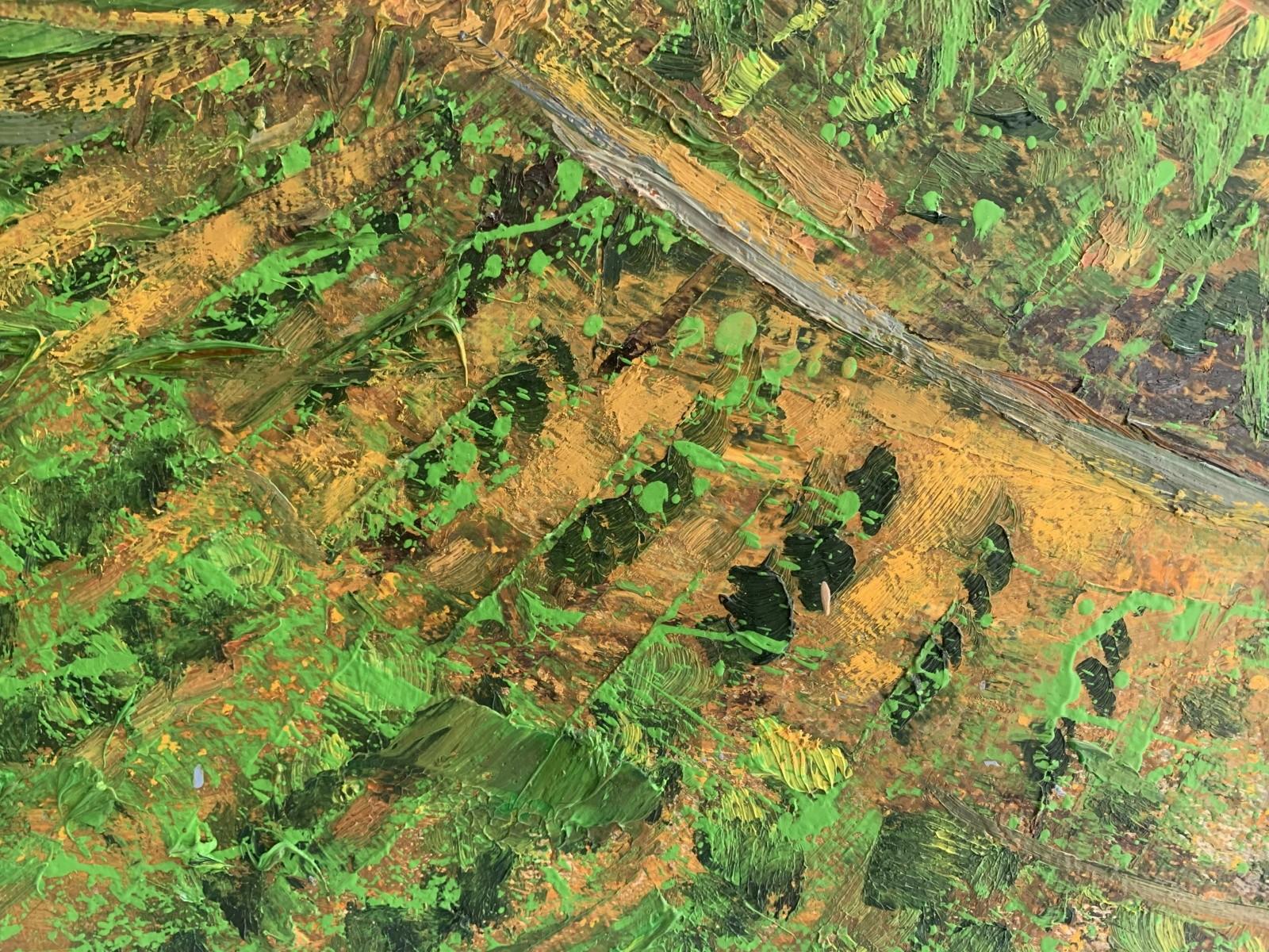 Provance 10 - Siglo XXI, Paisaje colorido, Artista polaco - Landscape Painting Marrón de Magdalena Nałęcz