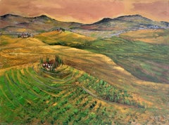 Bunter Landschaft, Polnischer Künstler, Provenienz 10–21. Jahrhundert