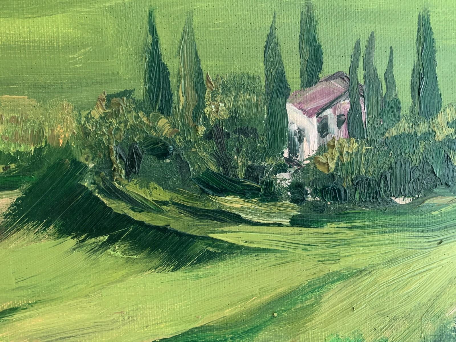 Provance 11 - Siglo XXI, Paisaje colorido, Artista polaco - Landscape Painting Verde de Magdalena Nałęcz