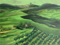 Provance 11 - 21. Jahrhundert, farbenfrohe Landschaft, polnischer Künstler