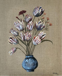 Tulips - Figurative acrylic painting, Realistic, Vibrant colors, Still life