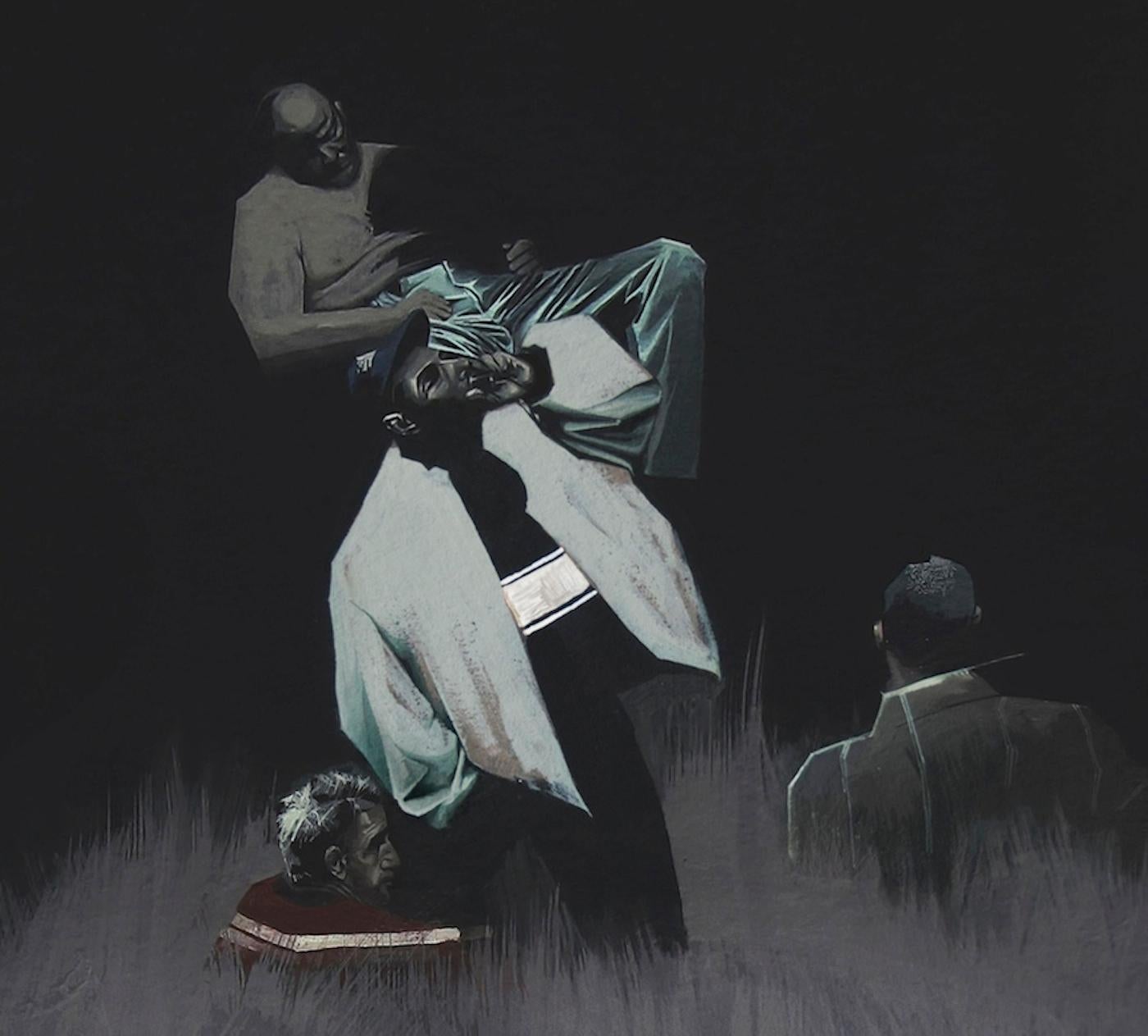 Sin título  3 - Serie Final Fantasy, Minucias Pintura Figurativa Contemporánea - Painting de Magdalena Peszkowska
