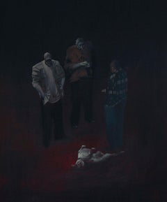 Sans titre  7 - Série finale fantaisie, Minutiae - Peinture figurative moderne avec chien