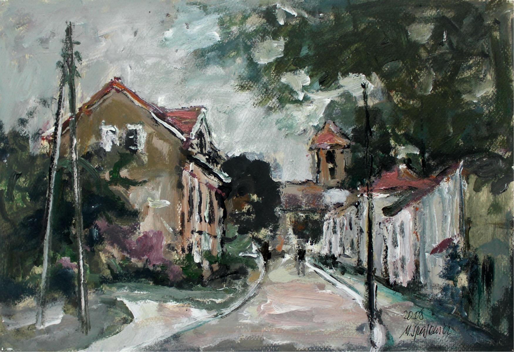 Una vista - Siglo XXI, Óleo sobre lienzo, Figurativo, Paisaje