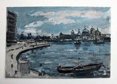 Una veduta - XXI secolo, Olio su cartone, Figurativo, Paesaggio