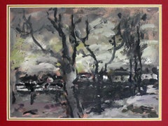 Día nublado - Siglo XXI, Pintura al óleo, Figurativo, Paisaje, Colores apagados