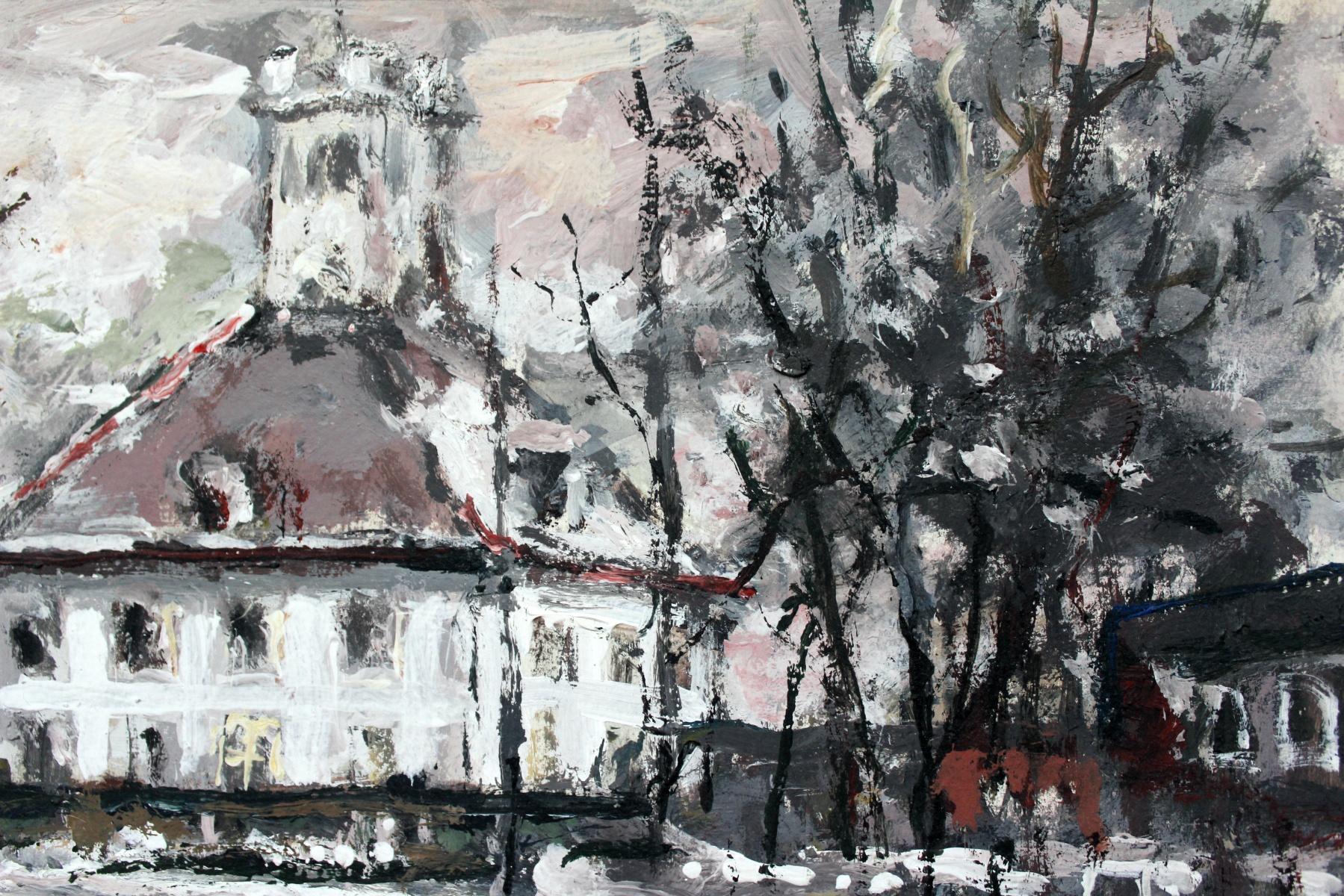 Suburbs – 21. Jahrhundert, Öl auf Leinwand, figürlich, Landschaft (Sonstige Kunststile), Painting, von Magdalena Spasowicz