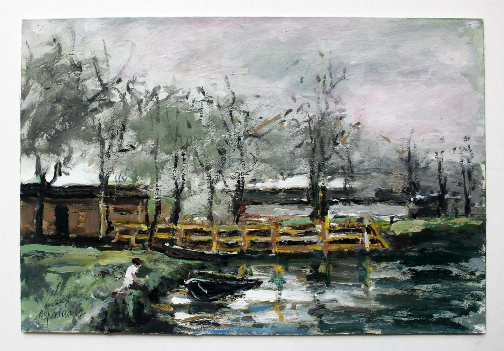 Sin título - Siglo XXI, Óleo, Figurativo, Paisaje - Painting de Magdalena Spasowicz