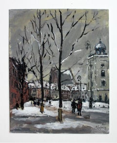 Varsavia Krakowskie Przedmieście - Pittura a olio, Figurativo, Paesaggio, Muto