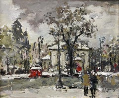 Warsaw Krakowskie Przedmieście XXI century, Oil painting, Figurative, Landscape