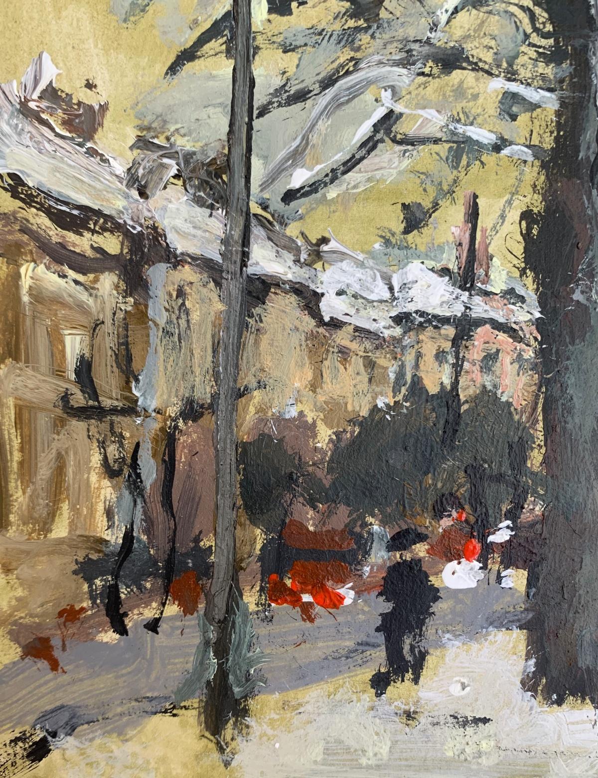 Varsovia. Óleo sobre cartón, Figurativo, Paisaje, Paisaje urbano, Arte polaco en venta 1