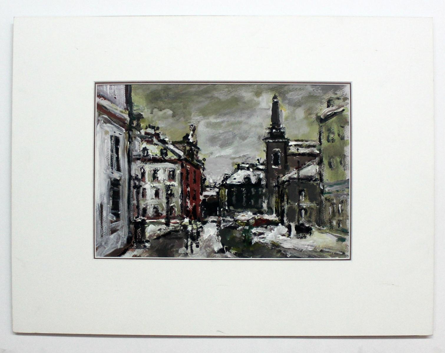 Varsovia. La Ciudad Nueva - Siglo XXI, Óleo sobre cartón, Figurativo, Paisaje - Painting Otro estilo de arte de Magdalena Spasowicz