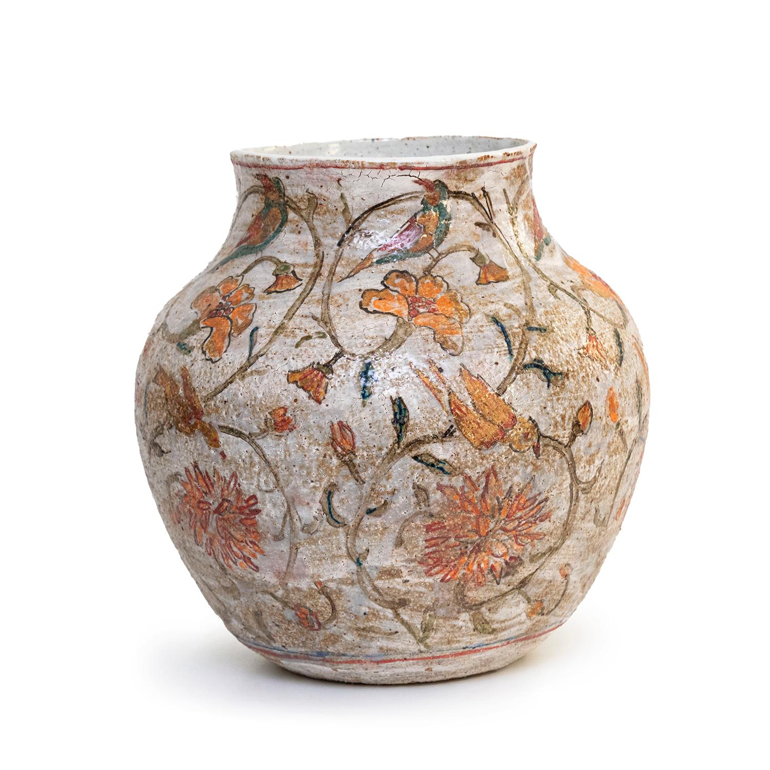 Floral Vase with Parrots by Frimkess (INV# NP5249) 3