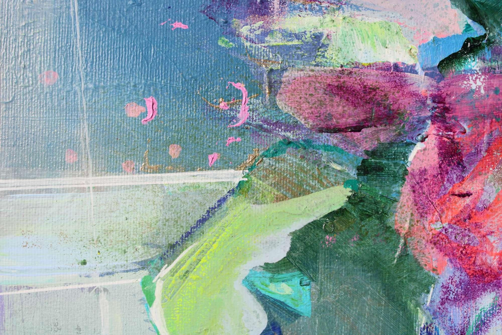 Une composition florale abstraite ludique de 2 tableaux de Magdelena Morey, 2022 en vente 6