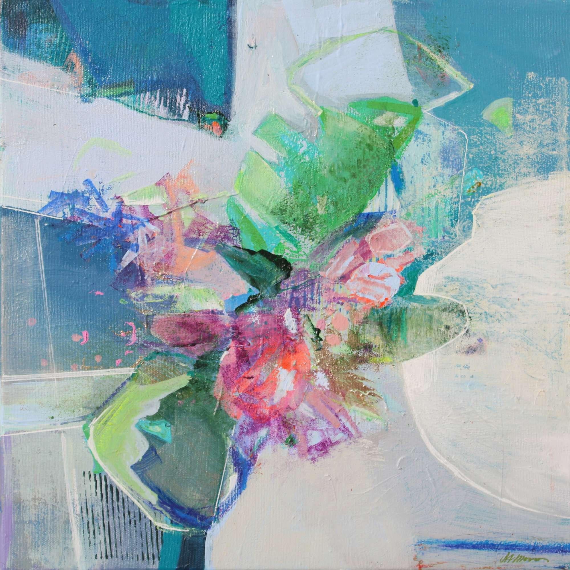 Une composition florale abstraite ludique de 2 tableaux de Magdelena Morey, 2022 en vente 7
