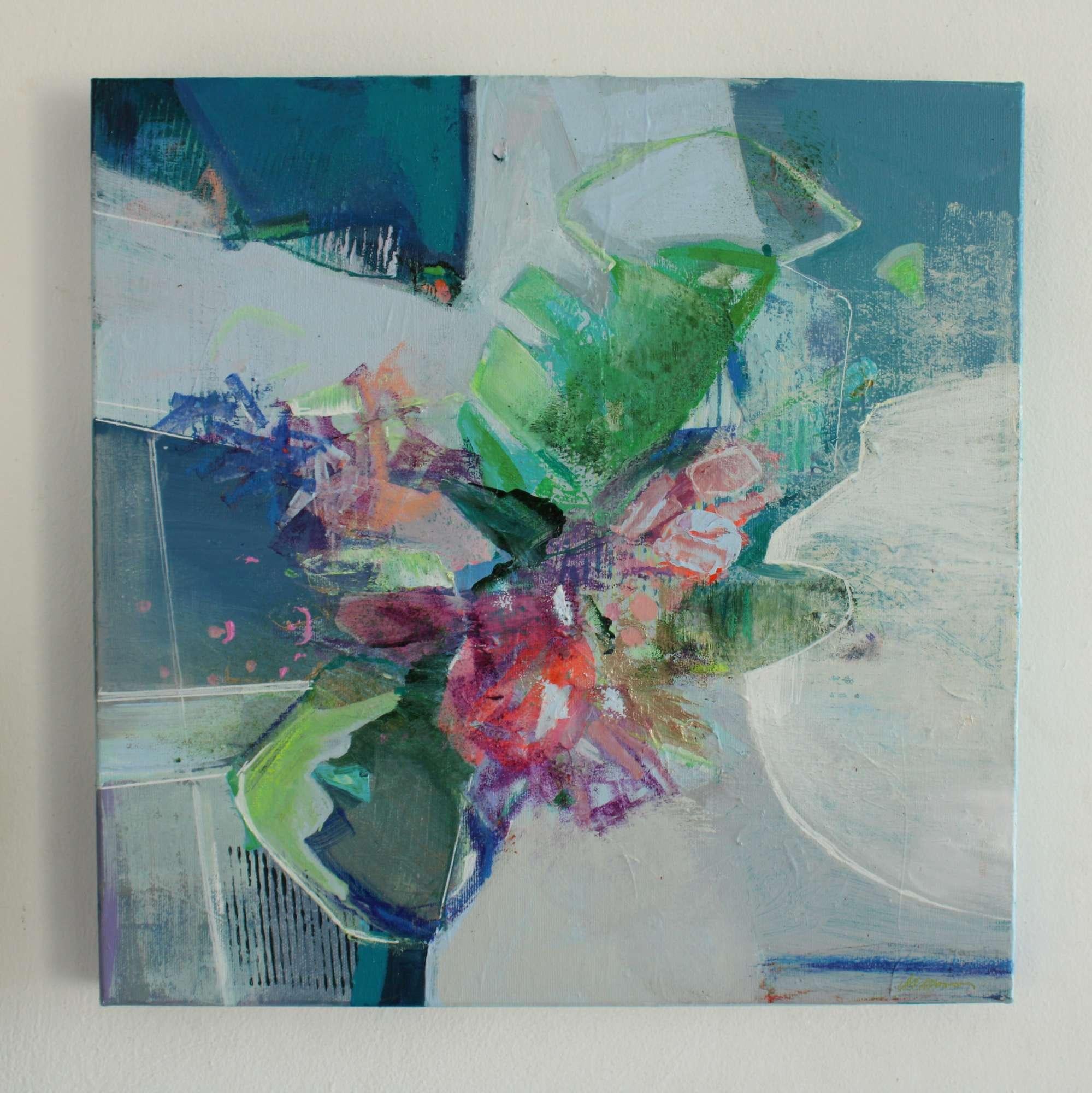 Une composition florale abstraite ludique de 2 tableaux de Magdelena Morey, 2022 en vente 8