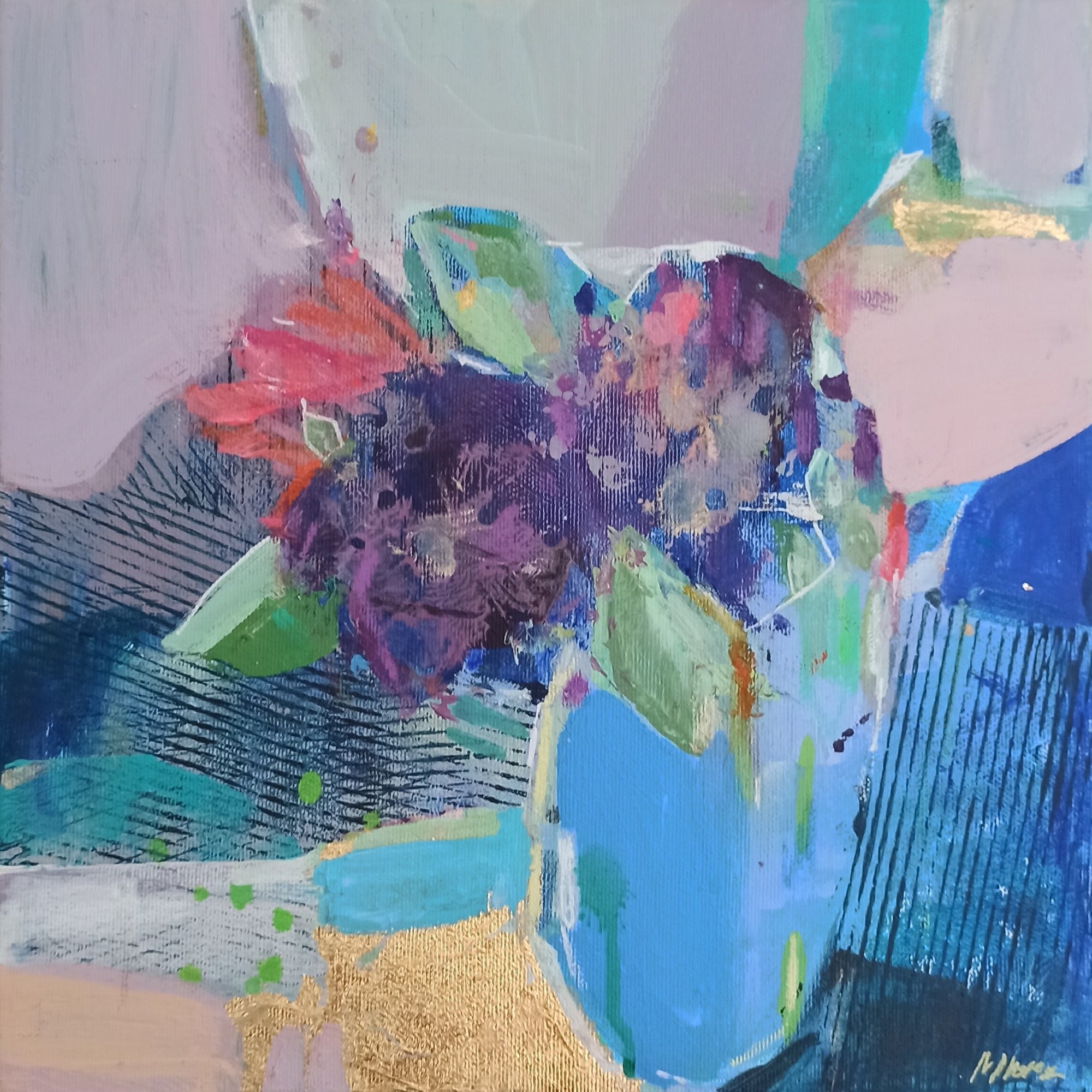 Una disposición juguetona 4, Magdelena Morey, Pintura floral, Arte contemporáneo