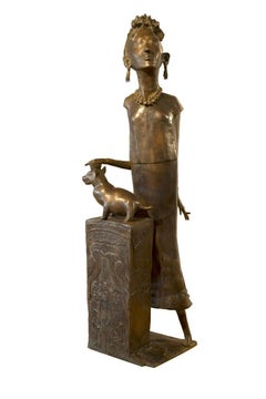 „Frida Kahlo“ Bronzeskulptur 62" x 18,5" x 20" Zoll von Maged Mikhail