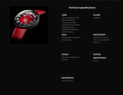 Magellan 11 Red Emotion Watch in Polished 316L Steel with Black PVD/CVD Coating