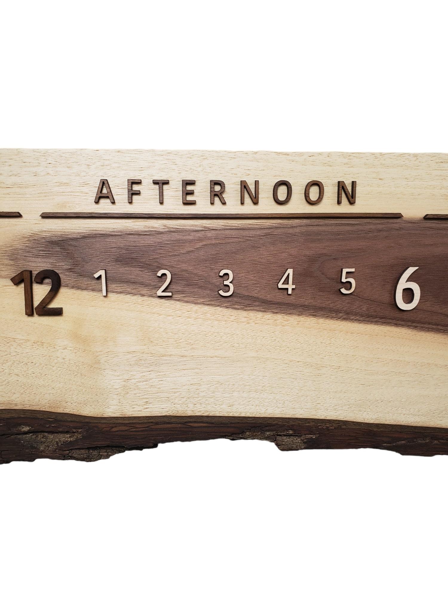 Magellan: 3-Foot Walnut & Maple Linear Clock In New Condition In Asheville, NC