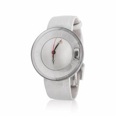 Magellan Pearl Time Watch in Polished 316L Steel, Engraved and Screwed Back Case