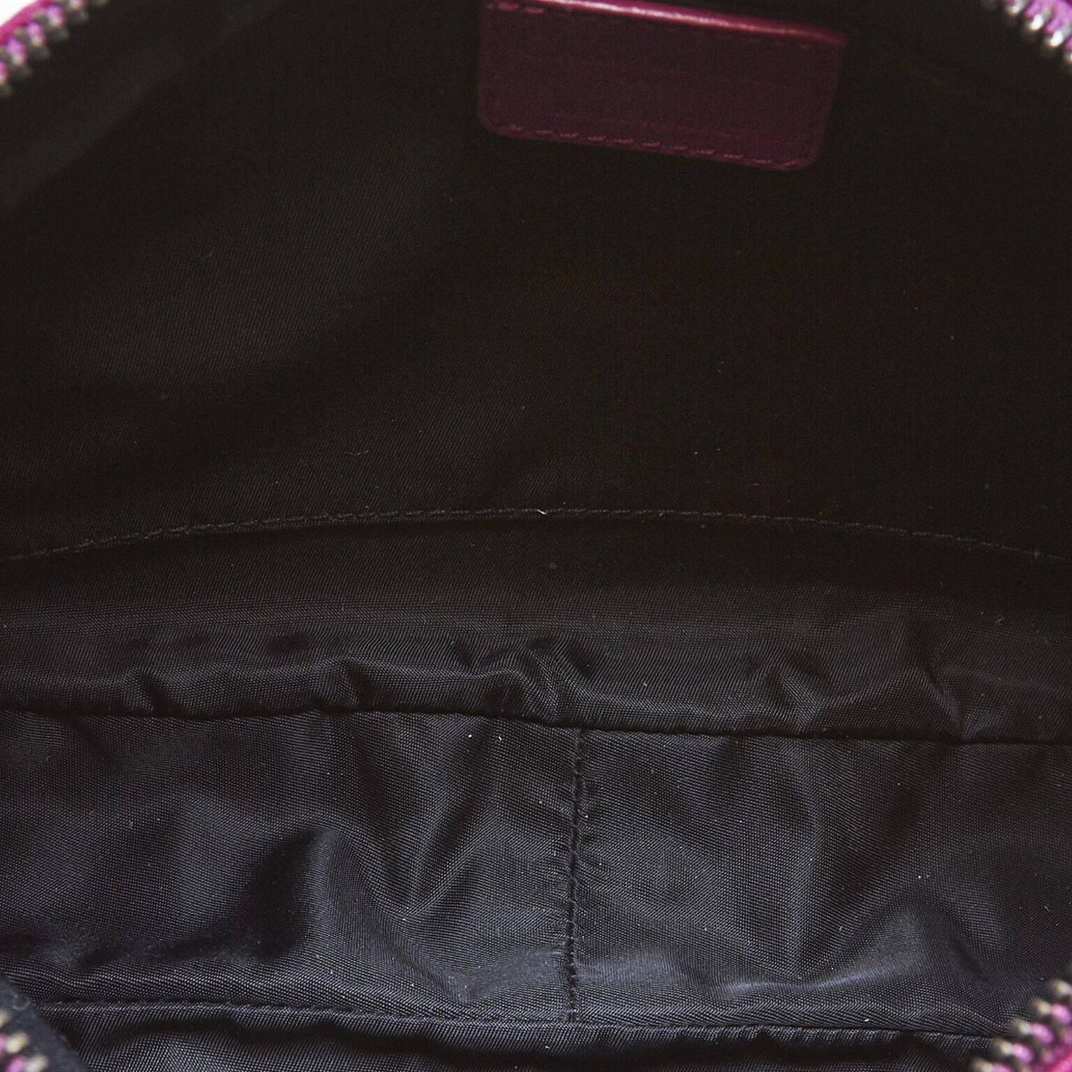 Magenta Christian Dior Jacquard Oblique Shoulder Bag 1